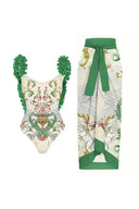 Set costume da bagno sexy senza schienale con applicazioni