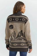 Cardigan à col châle style western
