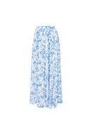 Frisches Blumen-Einteiler-Set mit One-Shoulder in Blau
