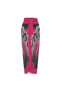 Fato de Banho com Estampa Floral Magenta e Flor 3D