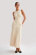 Vestido Maxi Sem Mangas Claire em Malha