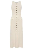 Abito Maxi Senza Maniche Claire in Maglia