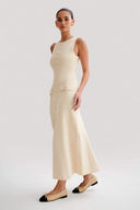 Vestido Maxi Sem Mangas Claire em Malha