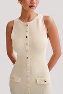 Abito Maxi Senza Maniche Claire in Maglia