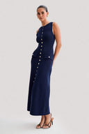 Abito Maxi Senza Maniche Claire in Maglia
