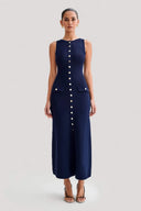 Abito Maxi Senza Maniche Claire in Maglia