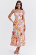 Cottie Printet Flare Midi Kjole