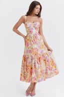 Cottie Printet Flare Midi Kjole