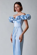 Crystal Off-Shoulder Maxi Slids Kjole