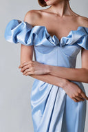 Crystal Off-Shoulder Maxi Slids Kjole
