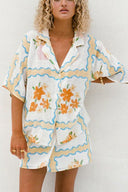 Conjunto de falda estampada irregular