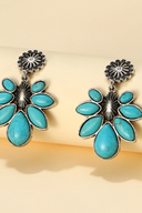 Damen Boho Blumenhänger Ohrringe