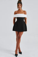 Vestido Mini Delta - Preto/Branco