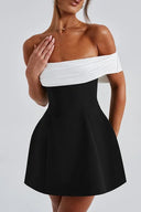 Vestido Mini Delta - Preto/Branco