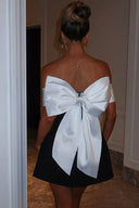 Vestido Mini Delta - Preto/Branco