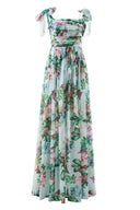 Dinah Maxikleid mit Print und Trägern