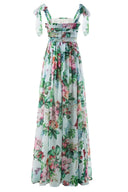 Dinah Maxikleid mit Print und Trägern