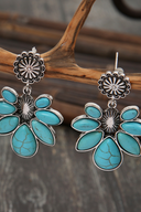 Damen Boho Blumenhänger Ohrringe
