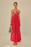 Vestido Maxi Slip Bordado Eileen Goldfish