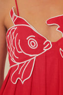 Abito lungo a sottoveste ricamato Eileen Goldfish