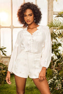 Blusa Ella floreale con scollo a V