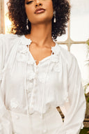 Blusa Ella Floral com Decote em V