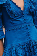 Vestido Mini Elma Bordado con Volantes