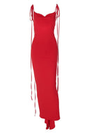 Robe longue Elma florale dos nu