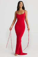Rochie maxi Elma Floral cu spate decupat