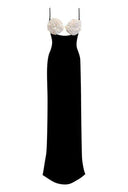 Emily Blumenmuster Bandagen Maxikleid