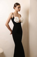 Emily Blumenmuster Bandagen Maxikleid