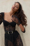 Vestido largo de encaje Esther Sweetheart