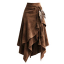 Spódnica zamszowa w stylu retro western z nieregularnym wzorem