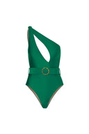 Set costume da bagno verde elegante senza schienale