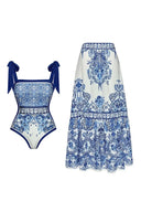 Boho Print Én-Delt Badedragt
