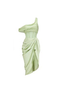 Conjunto de traje de baño estilo vintage en verde manzana