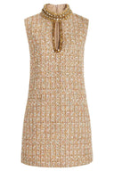 Gill Tweed udsmykket mini tweed kjole