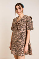 Leopardenmuster Minikleid