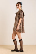 Leopardenmuster Minikleid