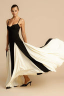 Vestido Maxi Slip Griselda Color Block