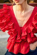 Helen flæse V-hals bluse