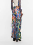 Multicolor Schilder-Print Jeans