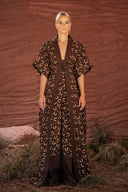 Conjunto Boho de Kimono y Pantalones Chocolate