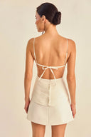 Temperament Schlank Rückenfreies Minikleid