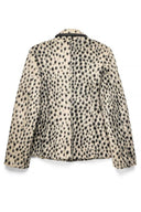 Chaqueta de piel sintética estampada