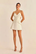 Temperament Schlank Rückenfreies Minikleid
