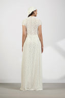 Top met hoge hals, kant en cut-outs