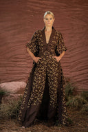 Conjunto Boho de Kimono y Pantalones Chocolate