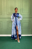 Vestido Maxi Azul Tie-Dye