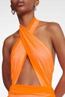 Sukienka maxi Jodie Cross z wiązaniem na szyi typu halter